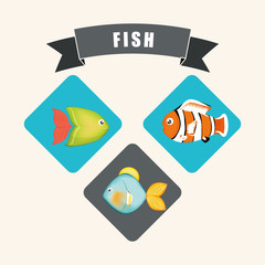 Fish icons design 