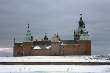 Kalmar slott en vinter med snö © gorerl