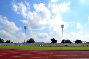 Grandstand with cloudy sky in thailand