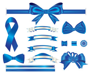 luxury ribbons and bow ties set