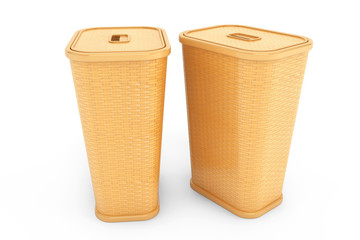 Bamboo Weave Laundry Basket