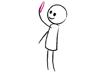 Strichmännchen mit Handy