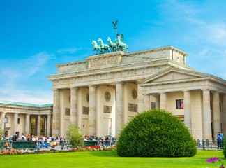 Naklejka premium Porte de Brandebourg, Brandenburg Gate, Brandenburger Tor, Berlin, Germany