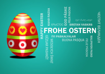 Fototapeta premium frohe ostern fremdsprachen