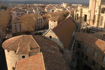 Narbonne, les toits vus du haut du donjon