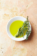 Olive oil with thyme and rosemary

