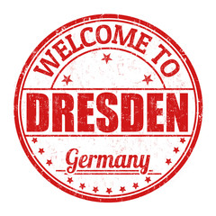 Welcome to Dresden stamp
