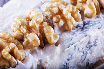 Cheese with walnuts