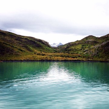 Landschat mit Gletschersee Chile