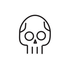 Skull line icon. Danger concept illustration. Line style