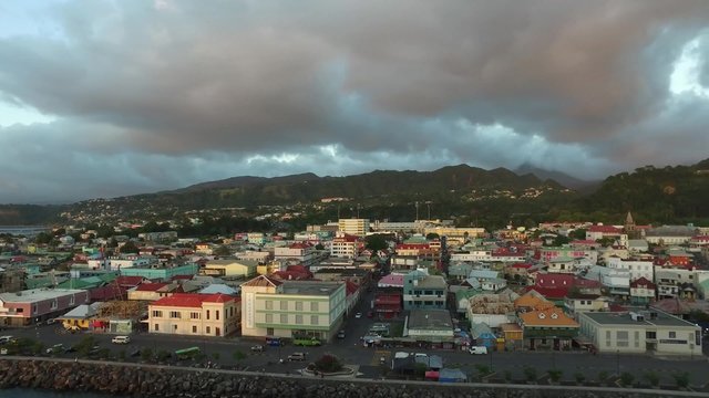 Hafen von Roseau, Dominica, 160Grad Schwenk