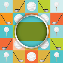 Fototapety  Ilustracja wektorowa turnieju golfowego
