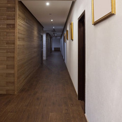 Interior of a corridor of hotel^ hospital and so on