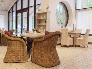 Interior of a modern cafe