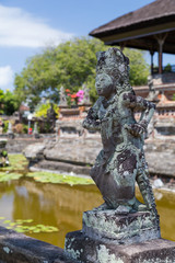 Balinese Hindu statues in Klungkung Palace,   Semarapura