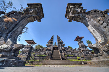 Gates to Pura Besakih Balinese  temple