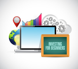 investing for beginners online business concept