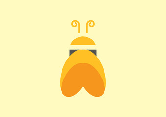 Minimalist Bee Icon Logo