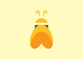 Minimalist Bee Icon Logo
