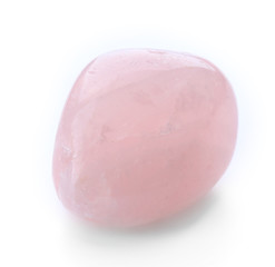 Pink quartz isolated on white background