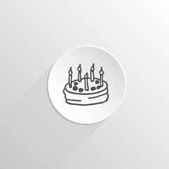 cake birthday Doodle black icon