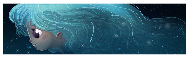 niña en el espacio © cirodelia