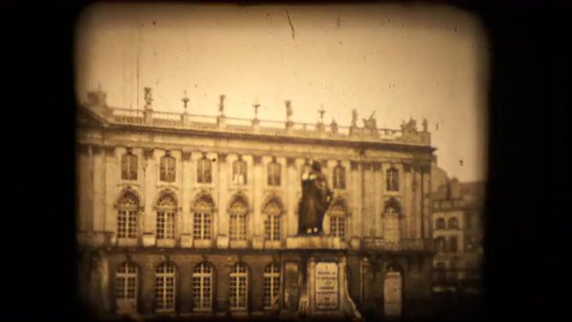 Front view of a Neoclasical french building in Paris