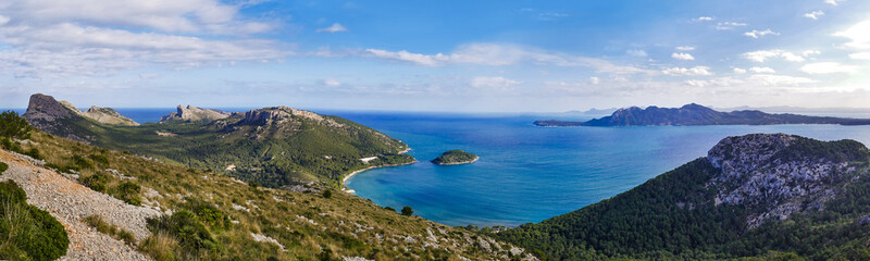 Fototapeta na wymiar Panorama vom Cap Formentor, Mallorca