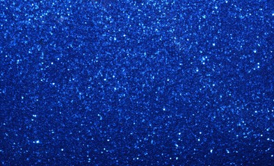Sparkling glittering twinkling festive shiny blue abstract background, backdrop.
