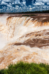 Garganta del Diablo (Devil's Throat) at Iguacu (Iguazu) falls on a border of Brazil and Argentina