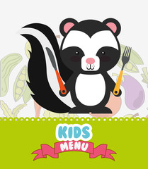 Naklejka na ściany i meble kids menu design