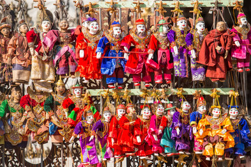 Puppet souvenir, Myanmar tradition dolls.