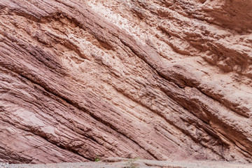 Rock formation called Amfitheatre in Quebrada de Cafayate valley, Argentina
