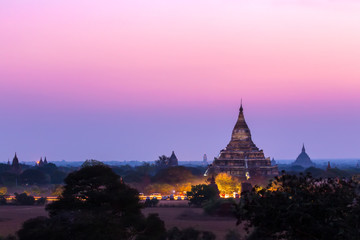 Sunrise over ancient Bagan, Myanmar