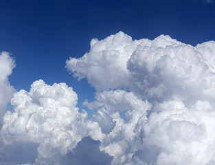 Naklejka na ściany i meble Sky and cloud as seen through window of an aircraft