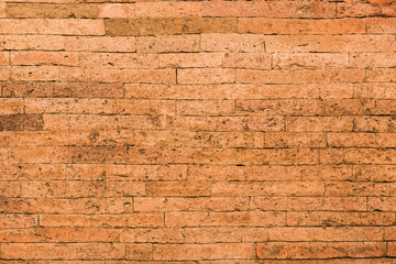 Red grunge brick wall for background or texture.