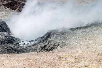 One of geysers in geyser basin Sol de Manana, Bolivia