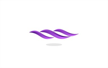 purple wave abstract vector