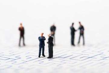 迷路とビジネスマン,ミニチュア,