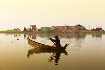 Mandalay, Myanmar -FEBRUARY 22,2015: An unidentified man on the