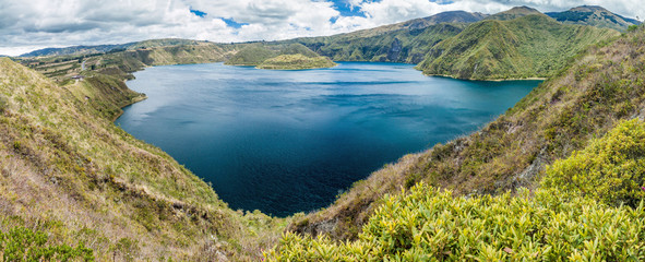 Naklejka na ściany i meble Crater lake Laguna Cuicocha, Ecuador