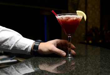 bartender serving