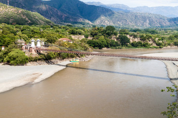 Puente de Occidente (Western Bridge) in Santa Fe de Antioquia, Colombia