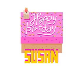 birthday and anniversary greeting for Susan