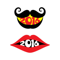 creative new year 2016 greeting design vector