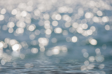Defocused light reflection on a water surface