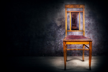 Fototapeta na wymiar Antique chair with back