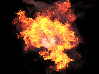 Ball in fire