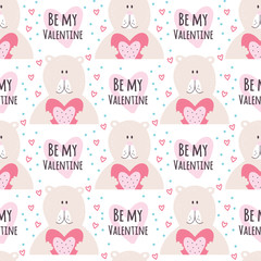 Romantic seamless pattern for valentines day