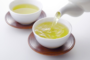 緑茶　Japanese green tea - obrazy, fototapety, plakaty